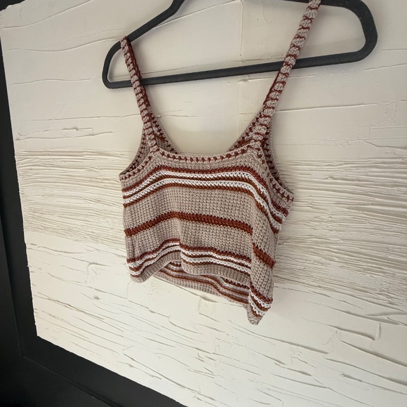 American Eagle Crochet Knit Striped Tank Top | Size M - Picture 7 of 7